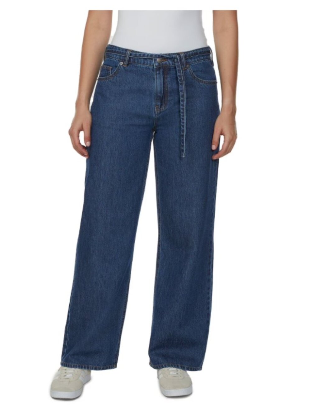 Buffalo Jeans Women's Wide Leg Belted Jean